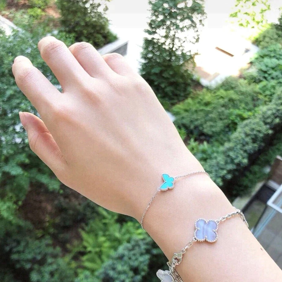 [Angela Jewellery]BUTTERFLY TURQUOISE BUTTERFLY BRACELET SILVER
