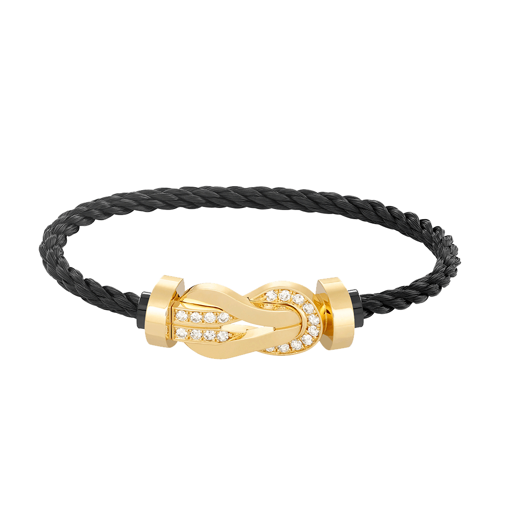 [Angela Jewellery]CHANCE LARGE 8 FIGURE BUCKLE HALF DIAMOND BRACELET GOLD
