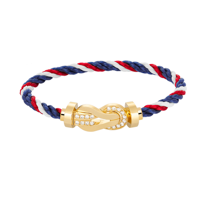 [Angela Jewellery]CHANCE LARGE 8 FIGURE BUCKLE HALF DIAMOND BRACELET GOLD
