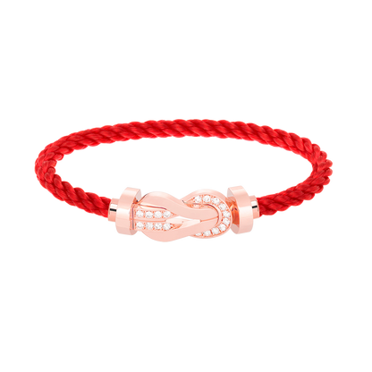 [Angela Jewellery]CHANCE LARGE 8 FIGURE BUCKLE HALF DIAMOND BRACELET ROSE GOLD