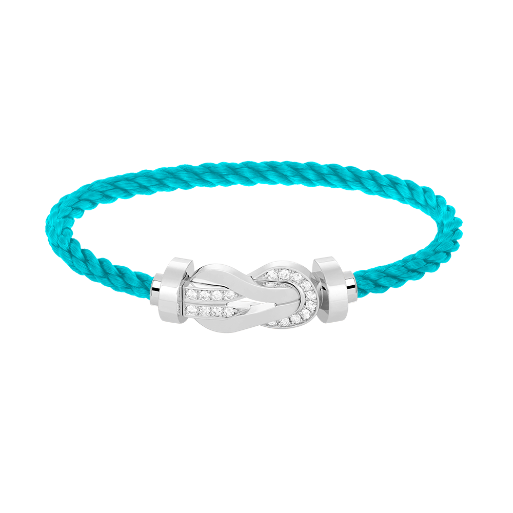 [Angela Jewellery]CHANCE LARGE 8 FIGURE BUCKLE HALF DIAMOND BRACELET SILVER