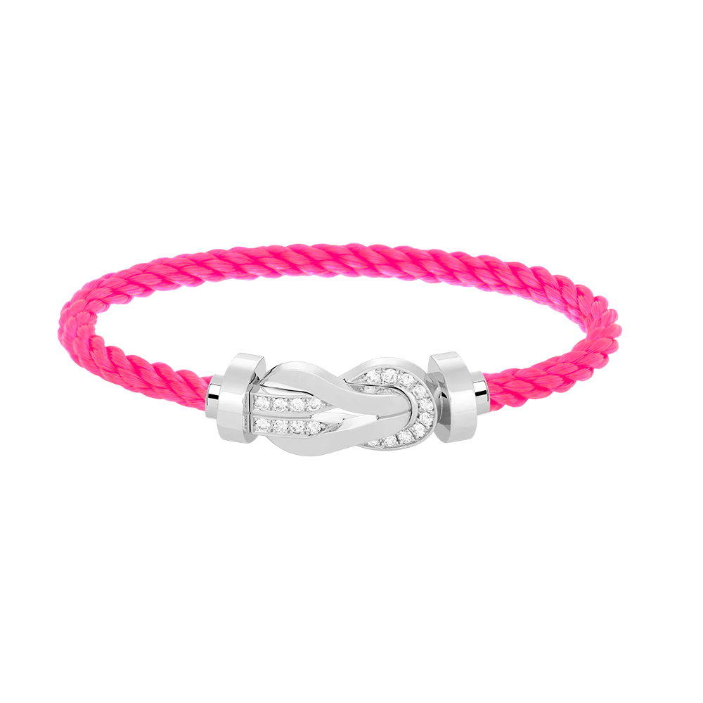 [Angela Jewellery]CHANCE LARGE 8 FIGURE BUCKLE HALF DIAMOND BRACELET SILVER