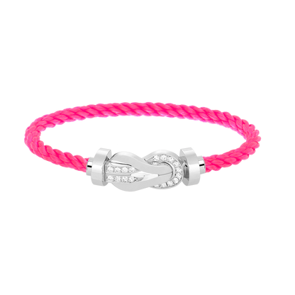 [Angela Jewellery]CHANCE LARGE 8 FIGURE BUCKLE HALF DIAMOND BRACELET SILVER