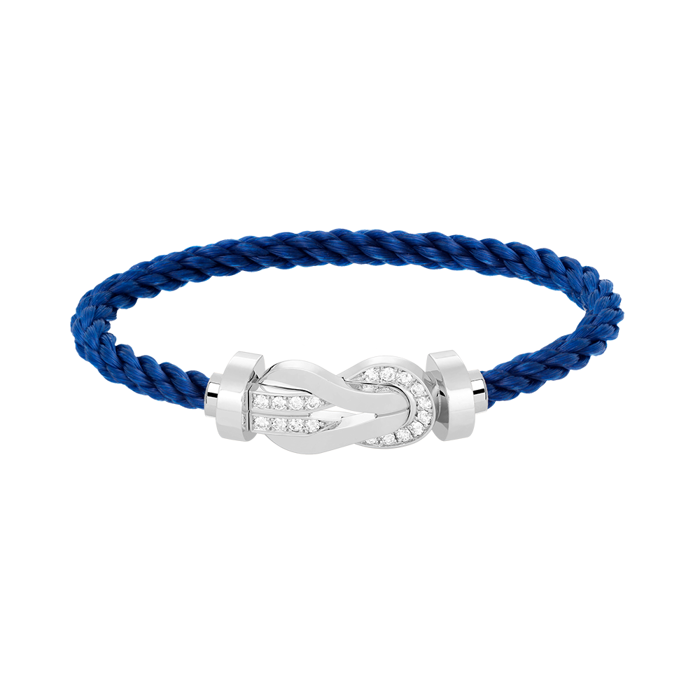 [Angela Jewellery]CHANCE LARGE 8 FIGURE BUCKLE HALF DIAMOND BRACELET SILVER