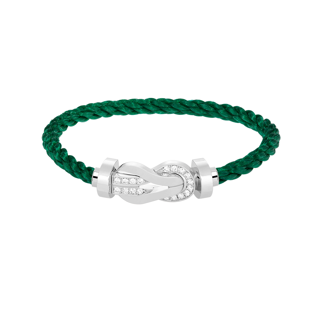 [Angela Jewellery]CHANCE LARGE 8 FIGURE BUCKLE HALF DIAMOND BRACELET SILVER