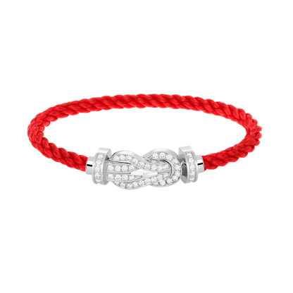 [Angela Jewellery]CHANCE LARGE 8 FIGURE BUCKLE FULL DIAMOND BRACELET SILVER