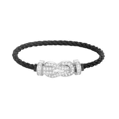 [Angela Jewellery]CHANCE LARGE 8 FIGURE BUCKLE FULL DIAMOND BRACELET SILVER