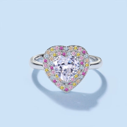Angela Jewelry]Delicate Ebullient Heart Shape Wedding Ring