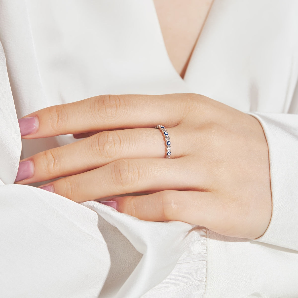 Angela Jewelry]Sparkling Vibrant Round Shape Daily Ring