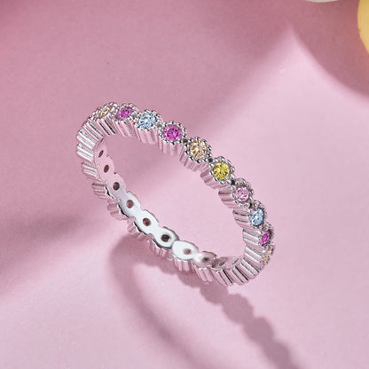 Angela Jewelry]Unique Scintillating Round Cut Daily Ring