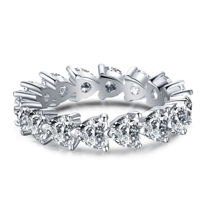 Angela Jewelry]0.25 Carat Radiant Romance Heart Cut Lover Ring