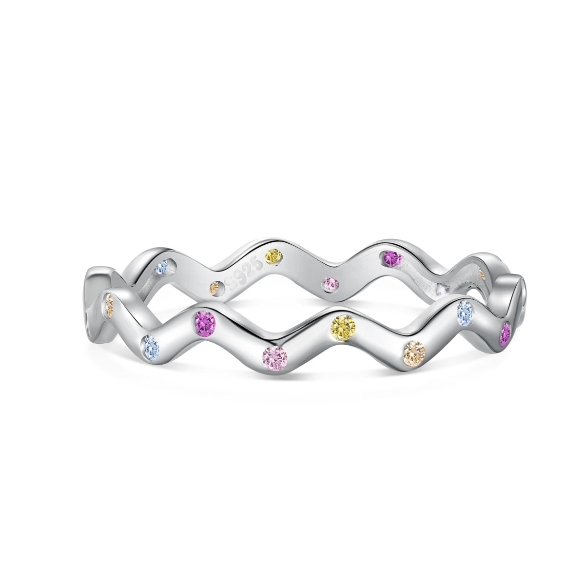 Angela Jewelry]Ornate Vibrant Round Cut Daily Ring