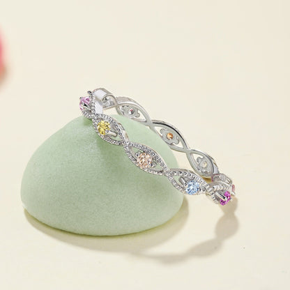 Angela Jewelry]Elegant Energetic Round Cut Daily Ring