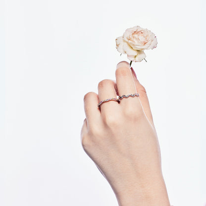 Angela Jewelry]Ornate Vibrant Round Cut Daily Ring