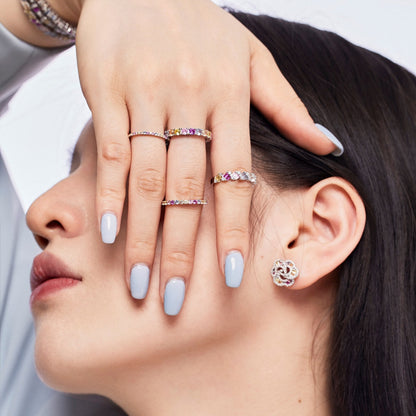 Angela Jewelry]Unique Scintillating Round Cut Daily Ring