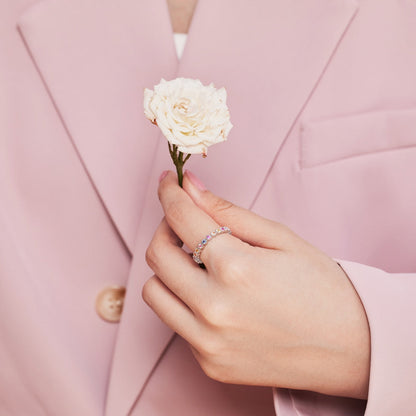 Angela Jewelry]Unique Scintillating Round Cut Daily Ring