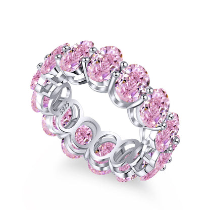 Angela Jewelry]Dainty Elongated Cushion Cut Tennis Ring