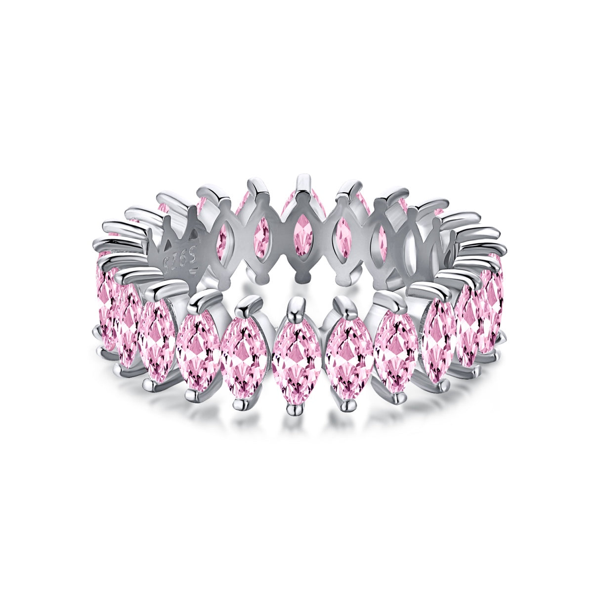 Angela Jewelry]Gorgeous Marquise Cut Tennis Ring