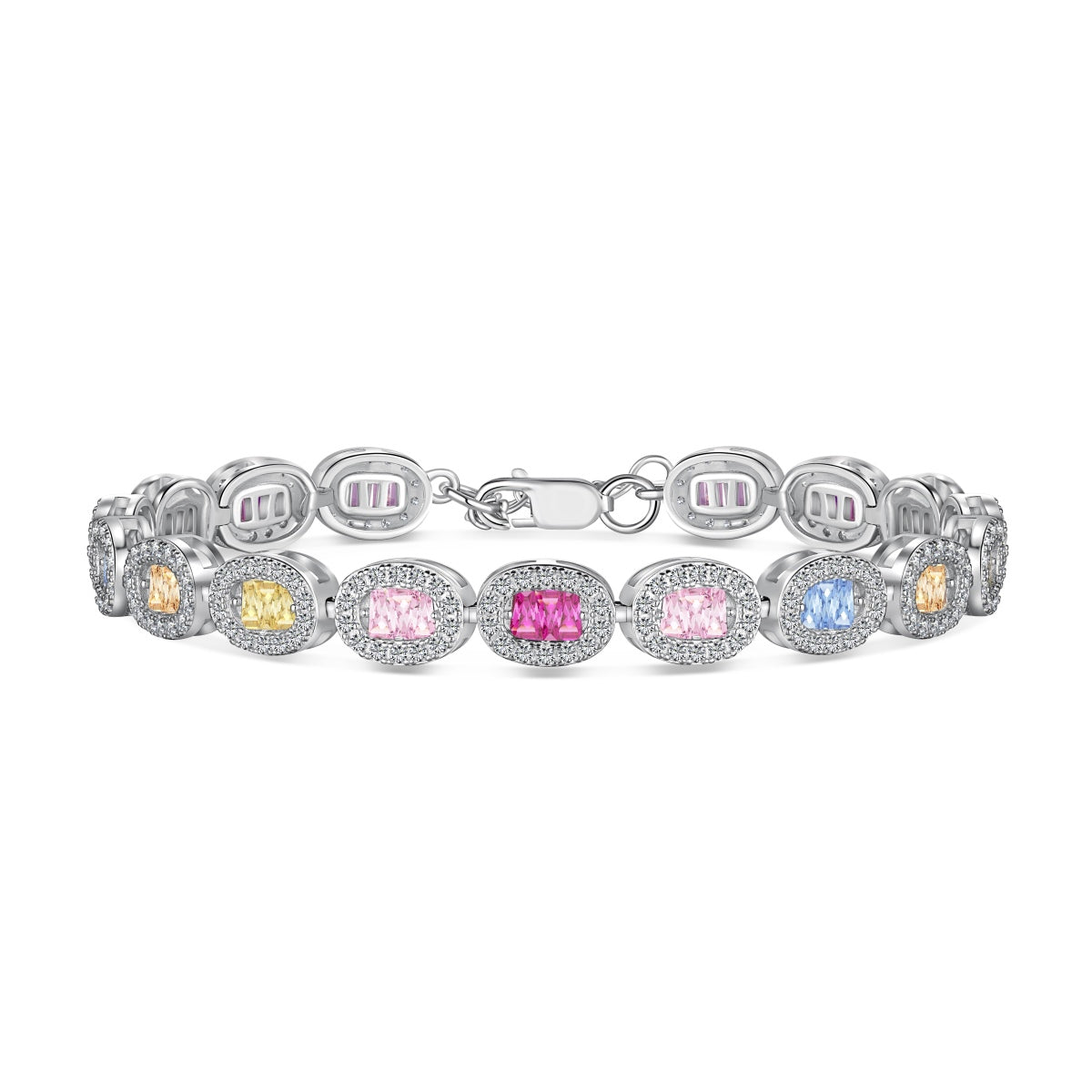 Angela Jewelry]Exquisite Ornate Emerald Cut Daily Bracelet
