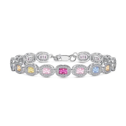 Angela Jewelry]Exquisite Ornate Emerald Cut Daily Bracelet