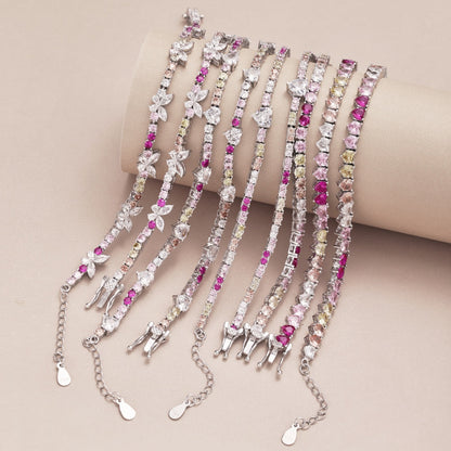 Angela Jewelry]Delicate Colorful Emerald Cut Party Bracelet