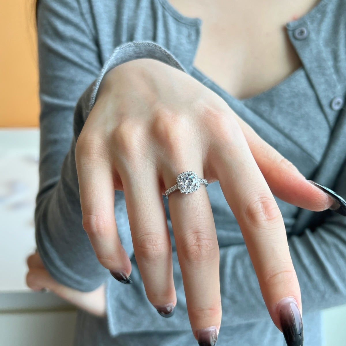 Angela Jewelry]Dazzling Resplendent Round Cut Wedding Ring