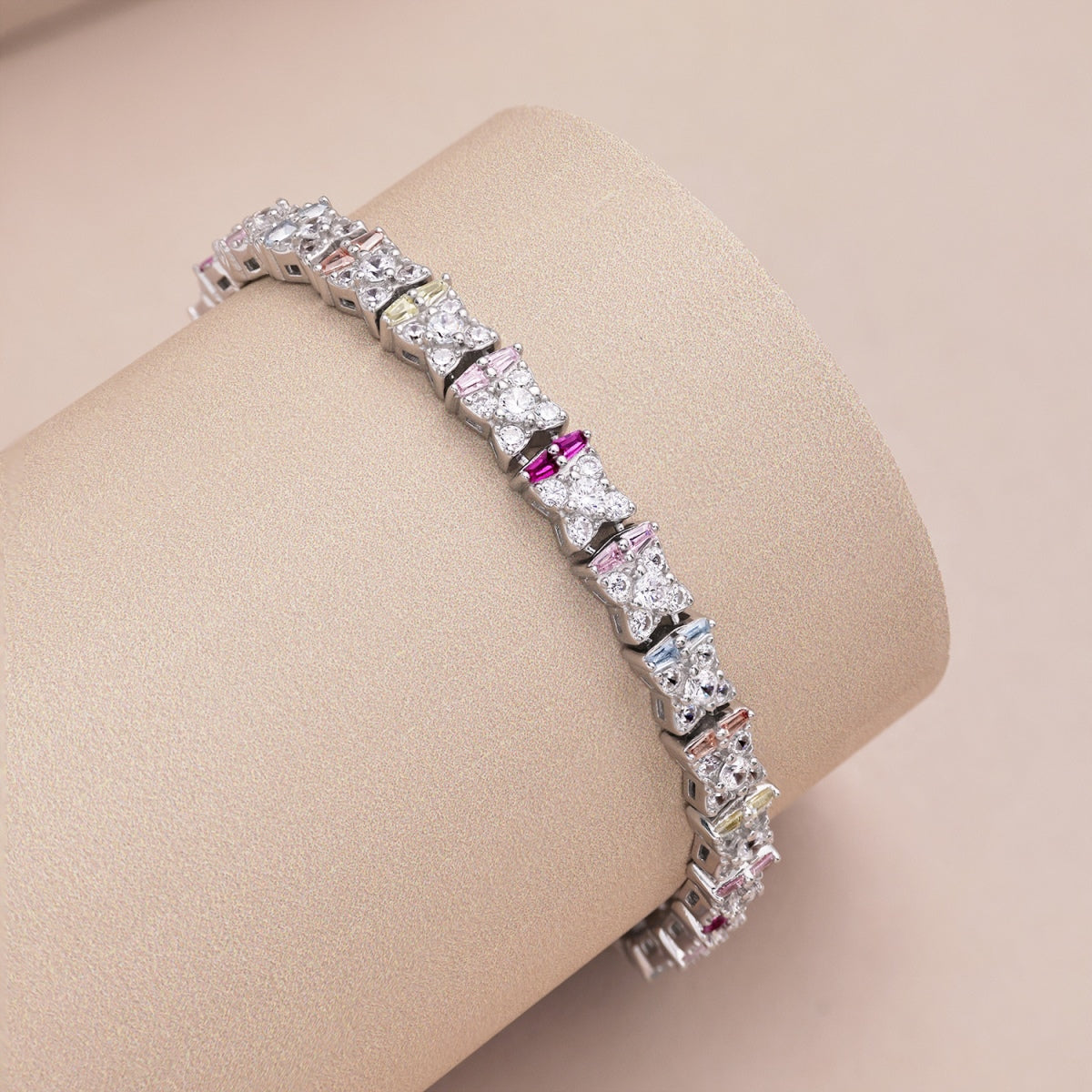 Angela Jewelry]Unique Colorful Flower Shape Daily Bracelet