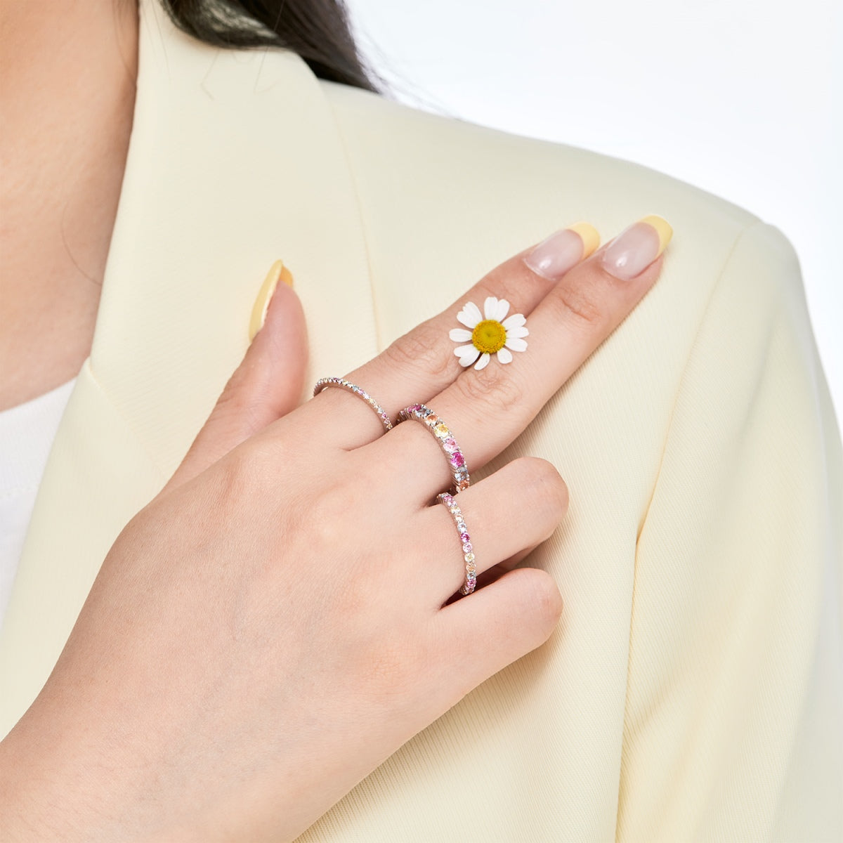 Angela Jewelry]Elegant Vivid Round Cut Daily Ring