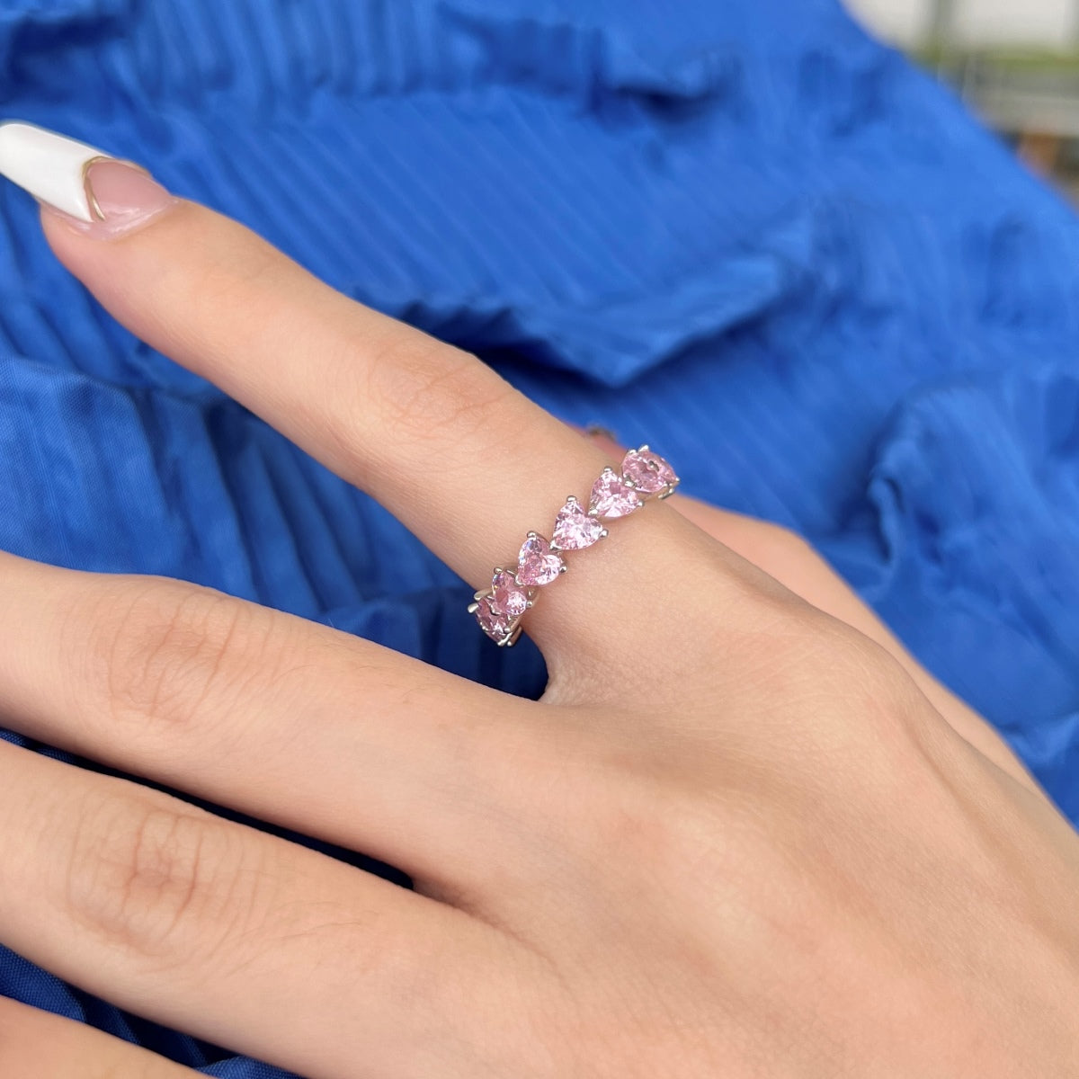 Angela Jewelry]0.25 Carat Radiant Romance Heart Cut Lover Ring