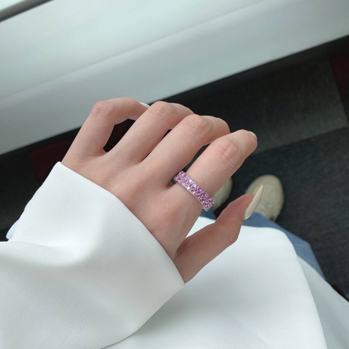 Angela Jewelry]Sparkling Full Heart Ring