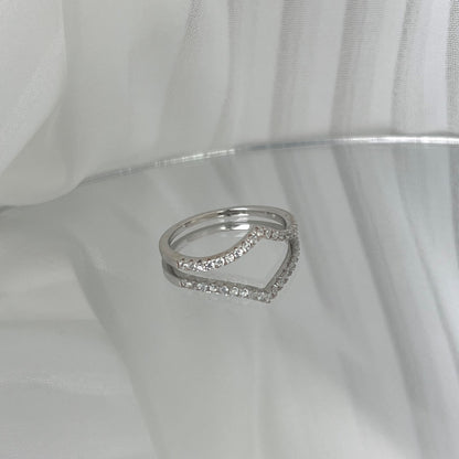 Angela Jewelry]Elaborate Tennis Band Ring