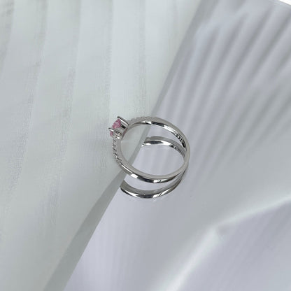 Angela Jewelry]0.5 Carat CaratEternity Charming Heart Shape Lover Ring