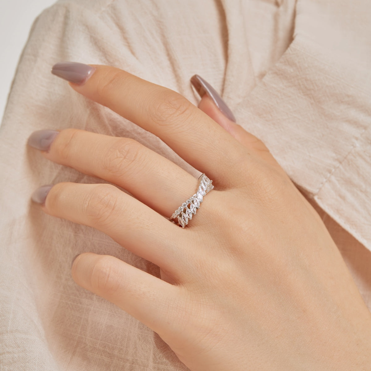 Angela Jewelry]Unique Colorful Marquise Cut Daily Ring