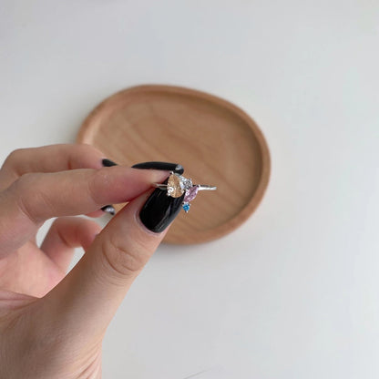 Angela Jewelry]Radiant Colorful Multi Cut Daily Ring