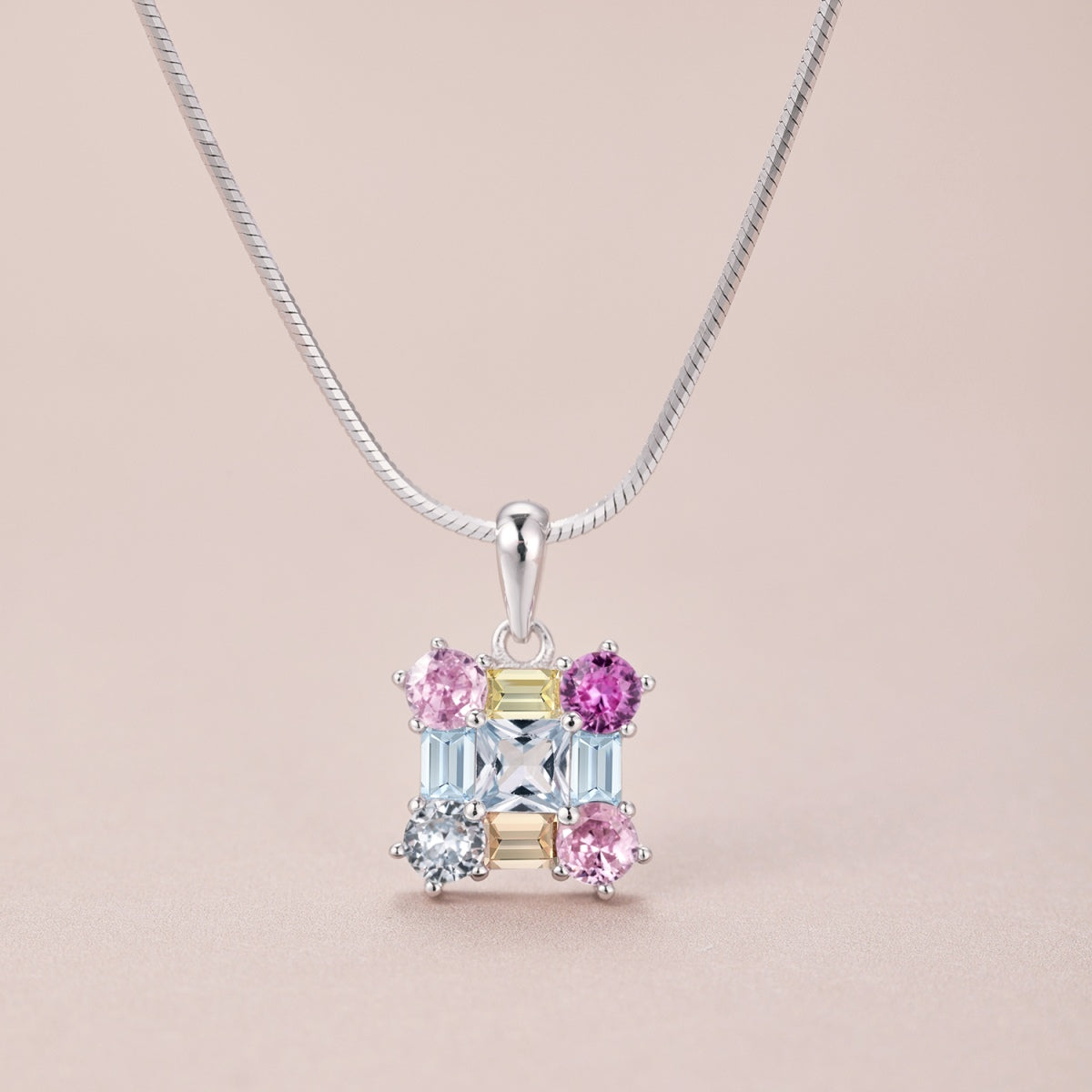 Angela Jewelry]Gorgeous Multi Colorful Necklace