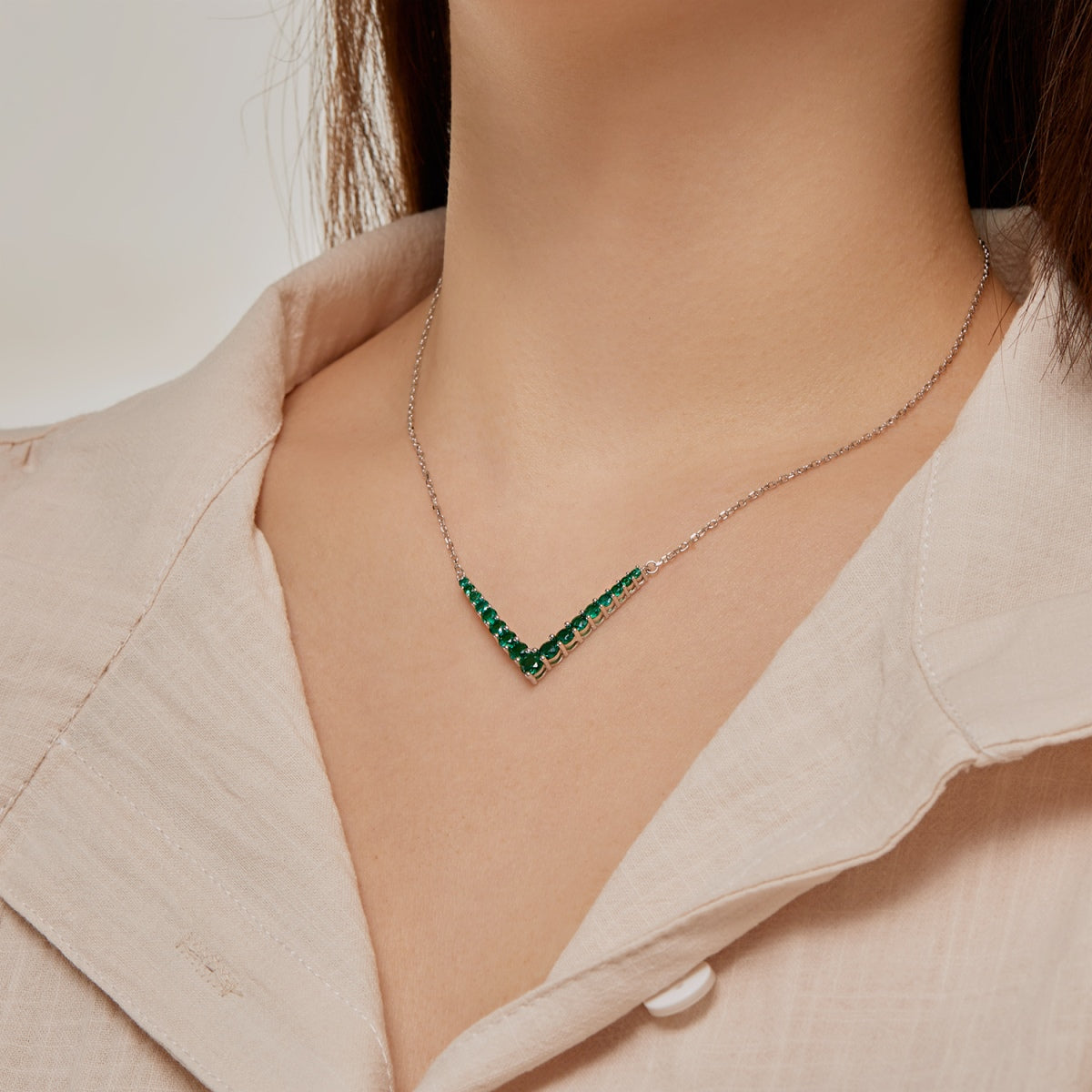 Angela Jewelry]Ornate Round Cut Necklace