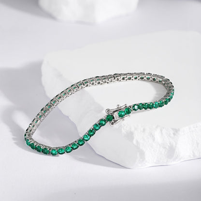 Angela Jewelry]Radiant Colorful Round Cut Party Bracelet