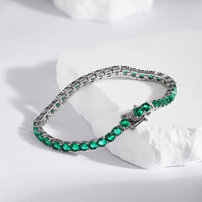 Angela Jewelry]Radiant Colorful Round Cut Party Bracelet