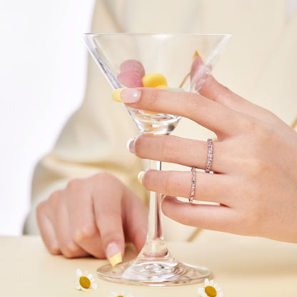 Angela Jewelry]Dainty Ebullient Round Cut Daily Ring