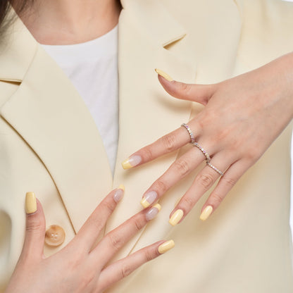 Angela Jewelry]Radiant Sparkling Round Cut Daily Ring