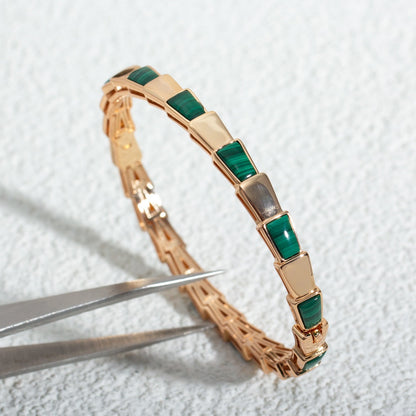 [Angela Jewellery]SERPENTI BRACELET PINK GOLD MALACHITE