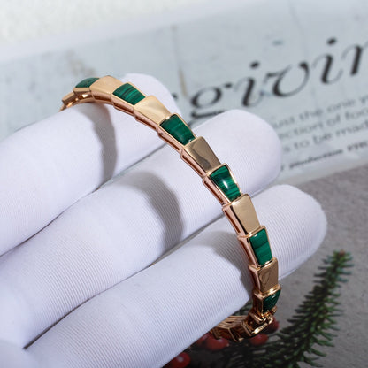 [Angela Jewellery]SERPENTI BRACELET PINK GOLD MALACHITE