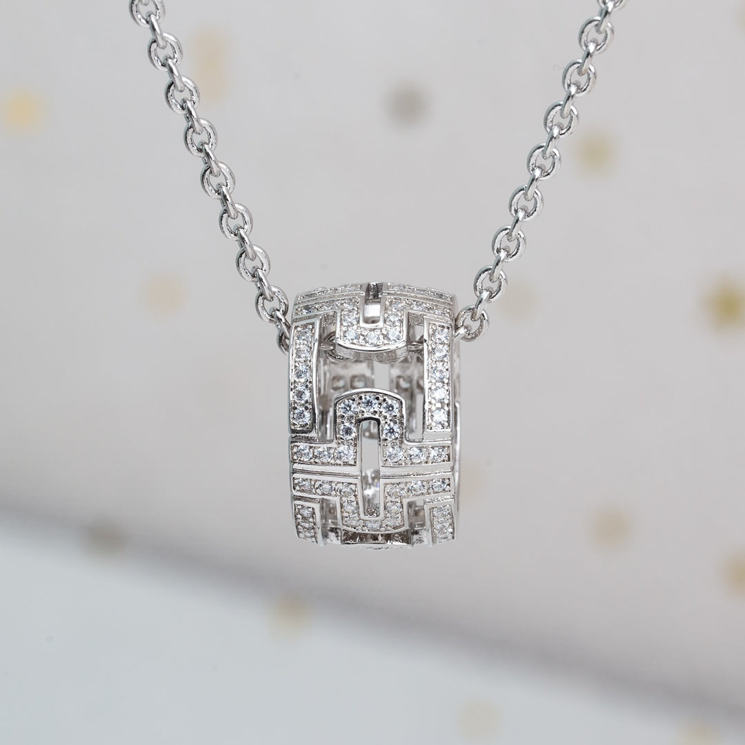 [Angela Jewellery]PARENTESI NECKLACE SILVER DIAMOND