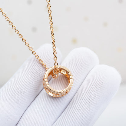 [Angela Jewellery]PARENTESI NECKLACE PINK GOLD DIAMOND