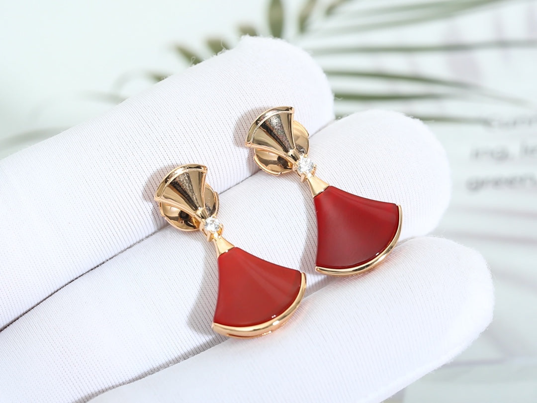 [Angela Jewellery]DREAM Carnelian PINK GOLD EARRINGS