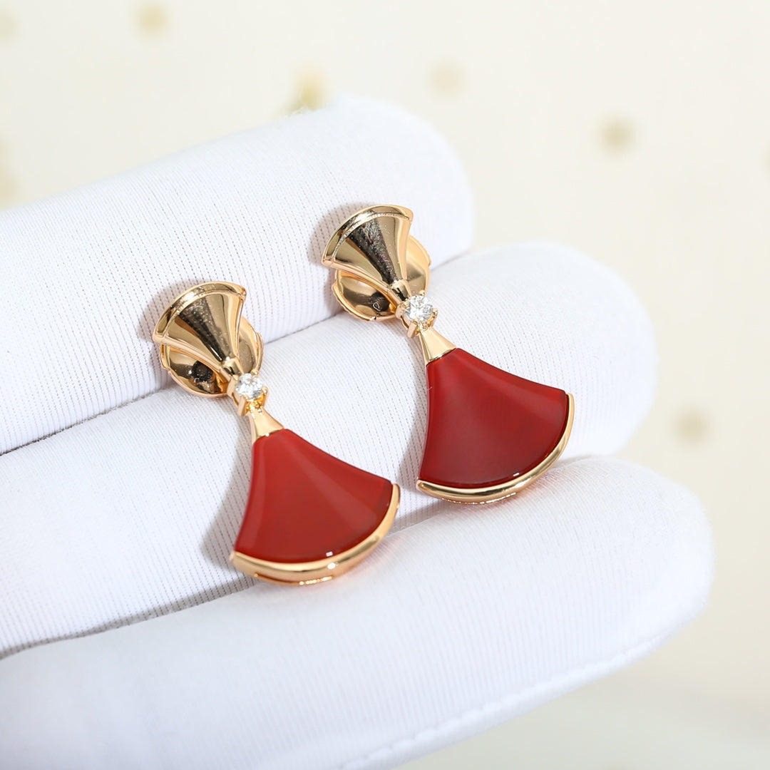 [Angela Jewellery]DREAM Carnelian PINK GOLD EARRINGS