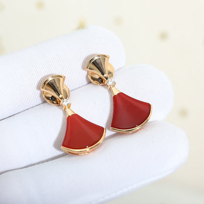 [Angela Jewellery]DREAM Carnelian PINK GOLD EARRINGS