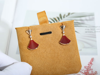 [Angela Jewellery]DREAM Carnelian PINK GOLD EARRINGS