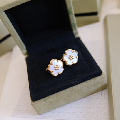 [Angela Jewellery]LUCKY PINK GOLD WHITE MOP EARRINGS