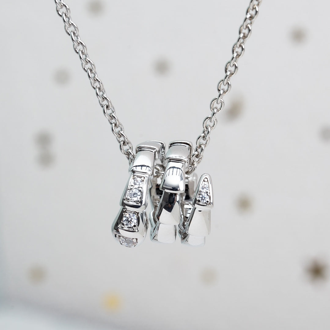 [Angela Jewellery]SERPENTI SILVER NECKLACE DIAMOND